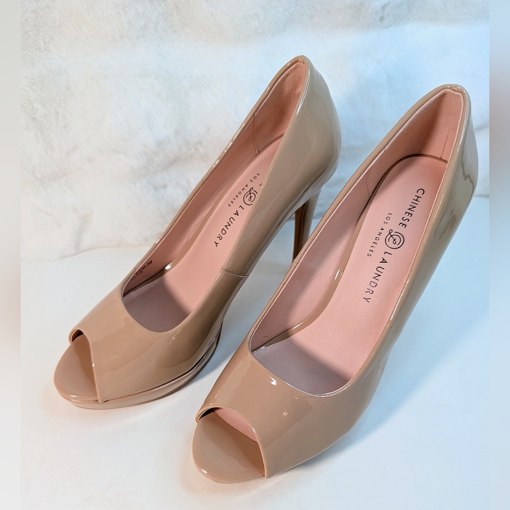 ✨ Chinese Laundry Nude Patent Peep-Toe Pumps | Women’s 9.5 | New Without Box